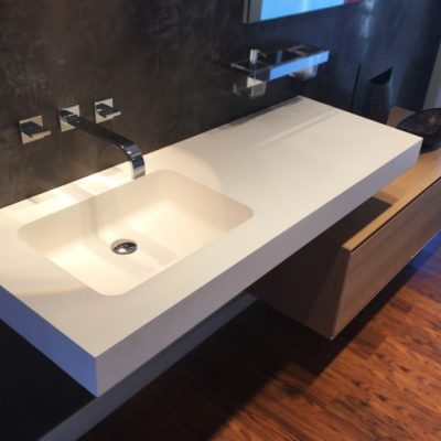 Lavabo đá solid surface liền khối