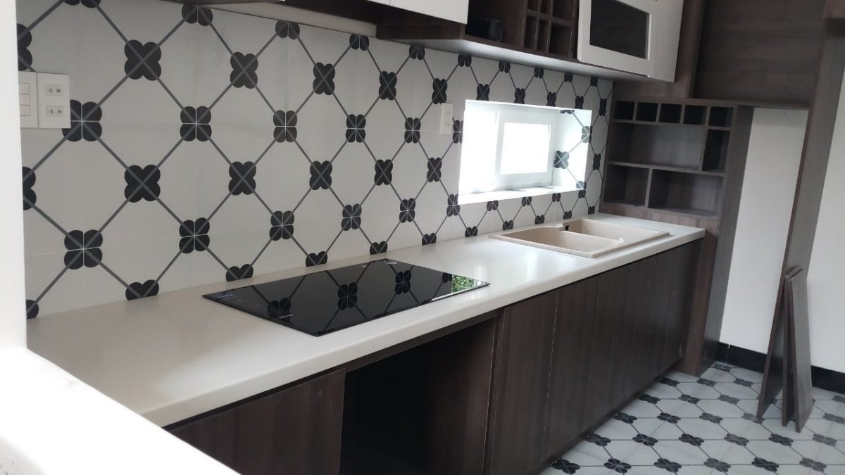 Đá Solid Surface G101 - Công trình đảo bếp tại Châu Đức